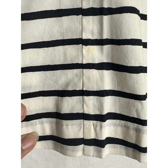 J.Crew Women’s black&white striped box short sleeve top size small - Picture 4 of 7